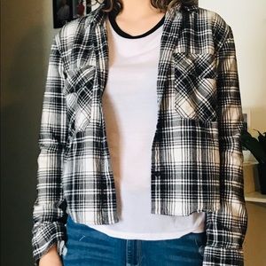 Black and white plaid shirt